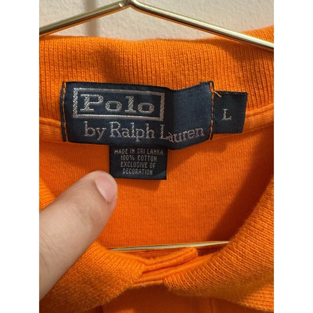 Polo Ralph Lauren Mens Polo ShirtPony Size Large Orange